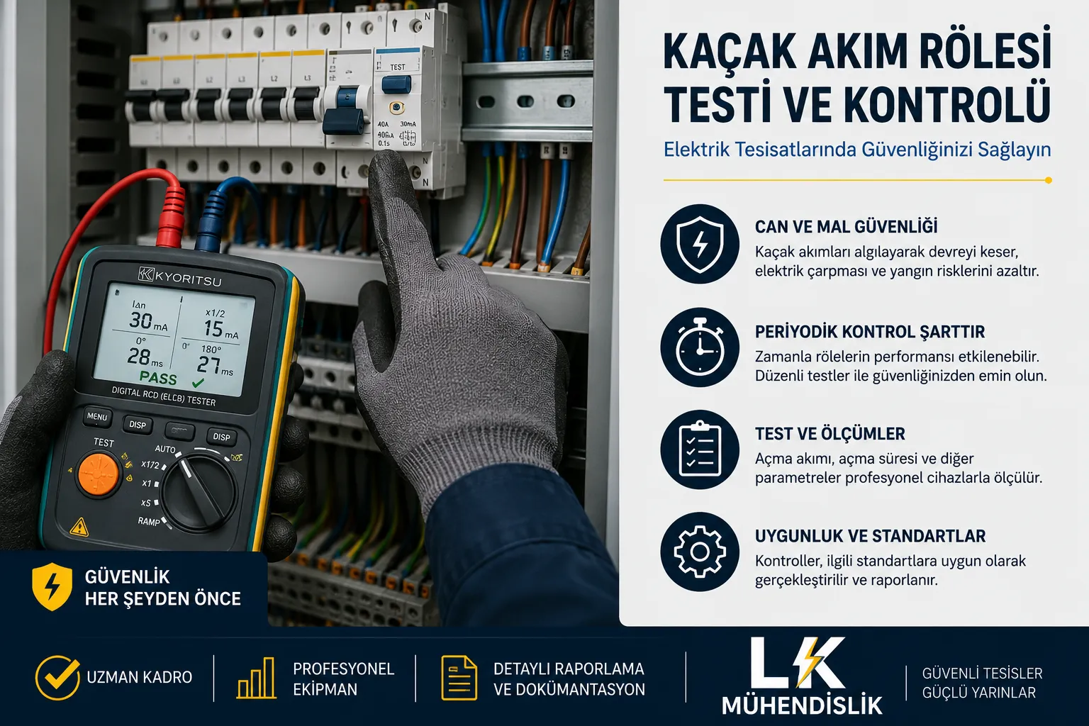 Kaçak Akım Rölesi Testi ve Periyodik Kontrolü - LK Mühendislik Blog