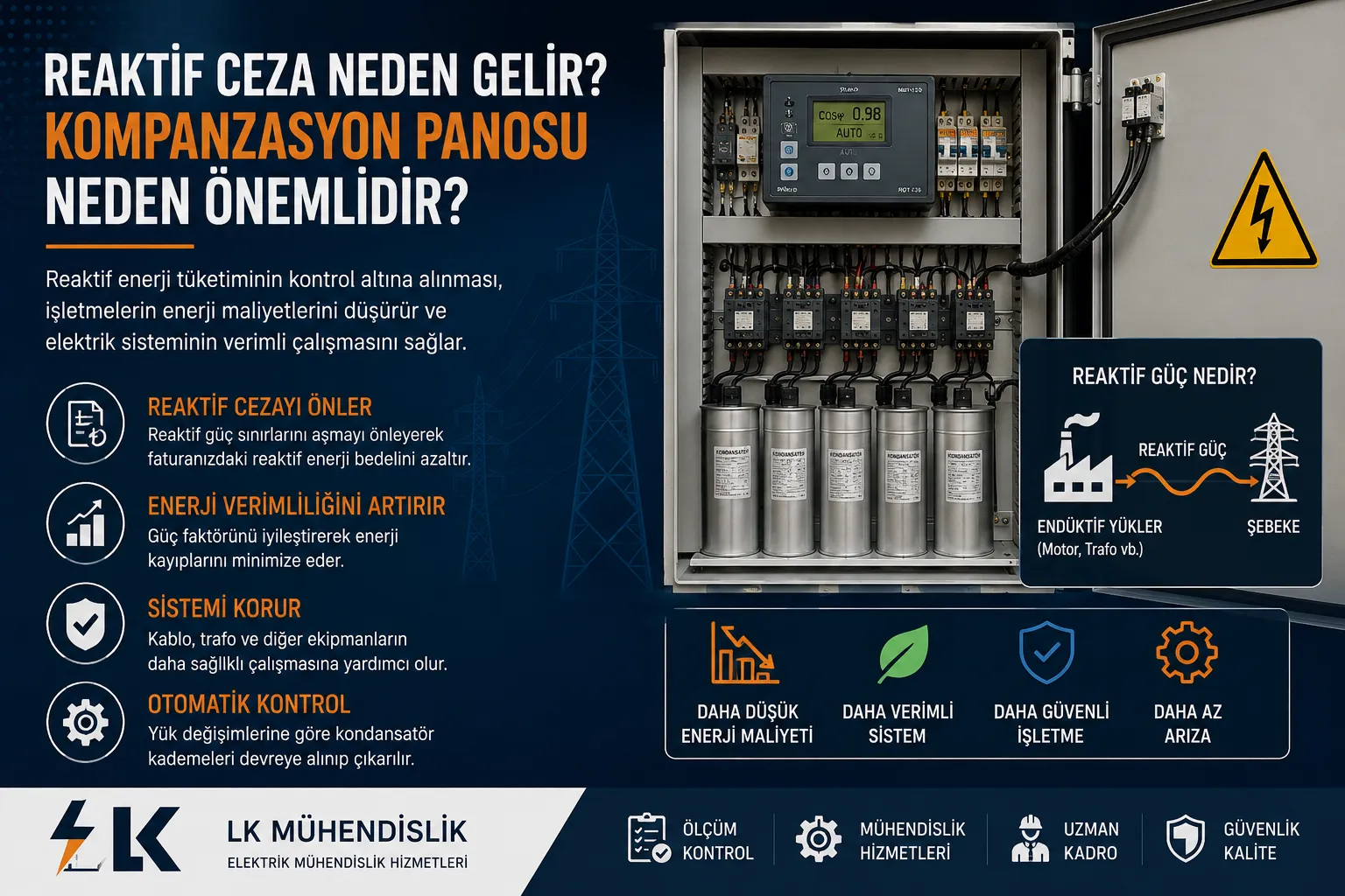 Reaktif Ceza Neden Gelir? Kompanzasyon Panosu Neden Önemlidir? - LK Mühendislik Blog